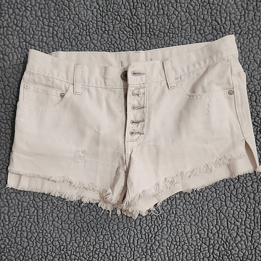 Women's Free People distressed shorts off white no size tag